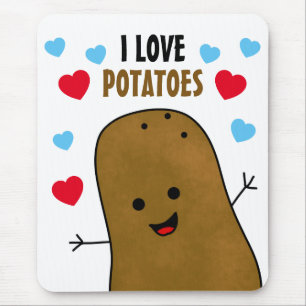 I Love Potatoes Mouse Mat