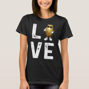 I Love Potatoes Vegetable  Potato In Sunglusses Te T-Shirt