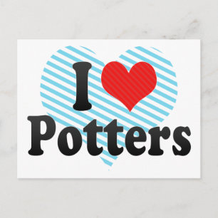 I Love Potters Postcard