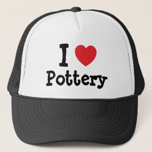 I love Pottery heart custom personalised Trucker Hat