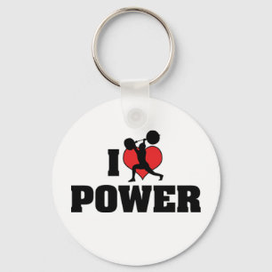 I Love Power Keychain
