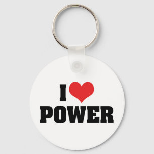I Love Power Keychain