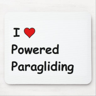 I Love Powered Paragliding Mouse Mat
