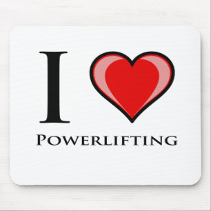 I Love Powerlifting Mouse Mat