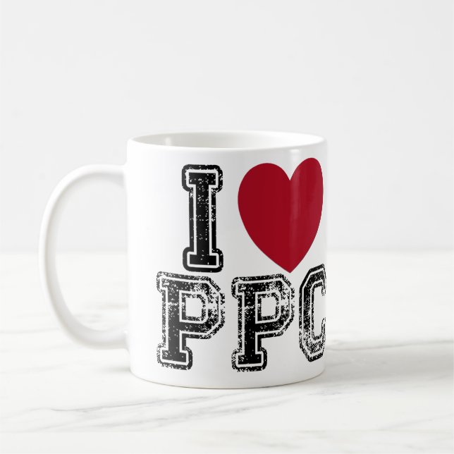 I Love PPC Coffee Mug (Left)
