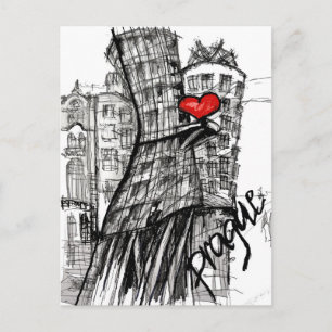 I love Prague Postcard