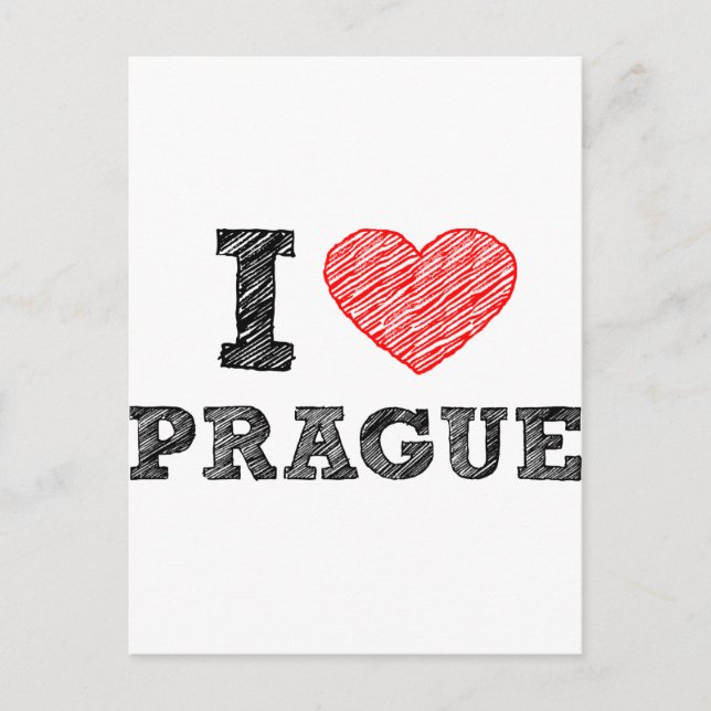 I Love Prague Postcard (Front)