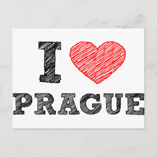 I Love Prague Postcard
