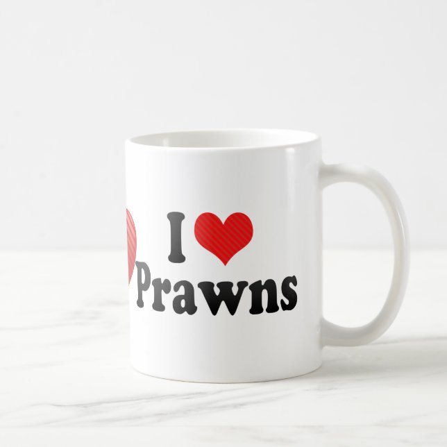 I Love Prawns Coffee Mug (Right)