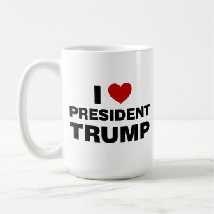 I Love President Trump Heart Coffee Mug
