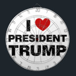 I Love President Trump Heart Dartboard<br><div class="desc">I Love President Trump Heart</div>