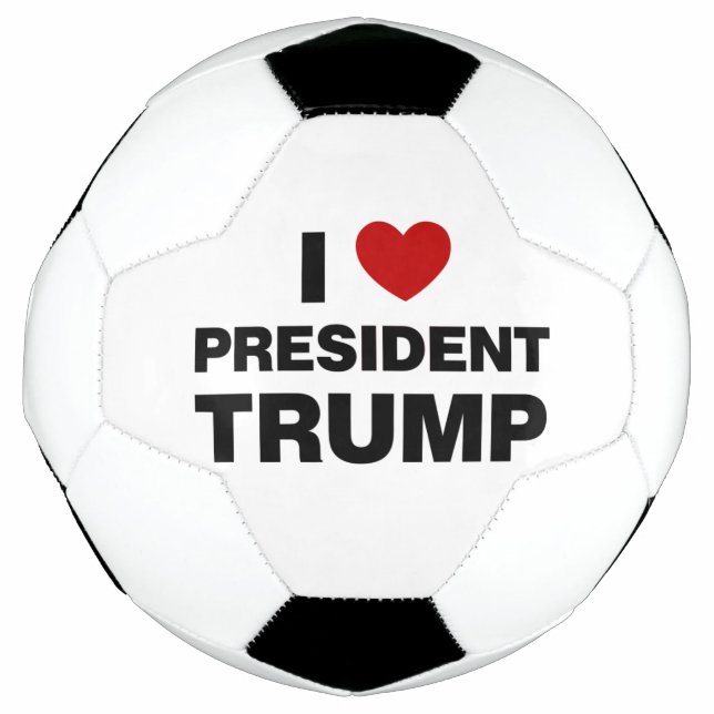 I Love President Trump Heart Football (Front)