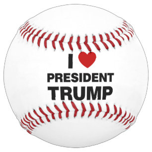 I Love President Trump Heart Softball