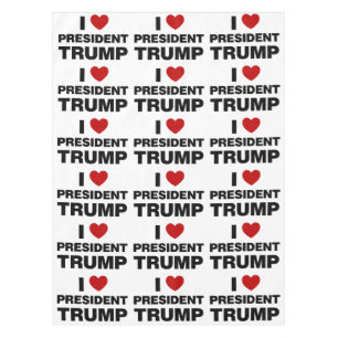I Love President Trump Heart Tablecloth