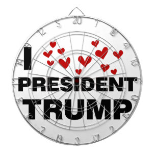I Love President Trump Hearts Dartboard
