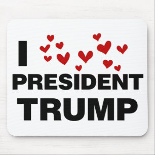 I Love President Trump Hearts Mouse Mat