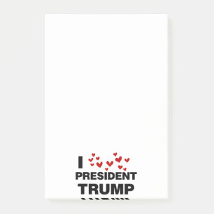 I Love President Trump Hearts Post-it Notes