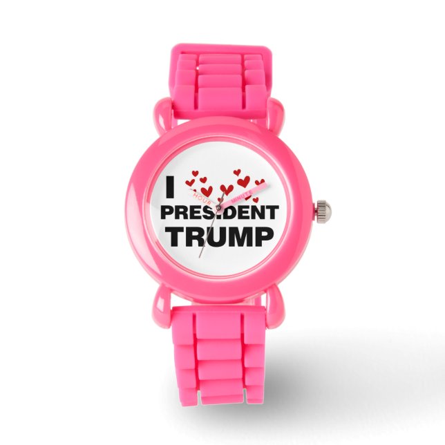 I Love President Trump Hearts Watch (Front)