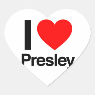i love presley heart sticker