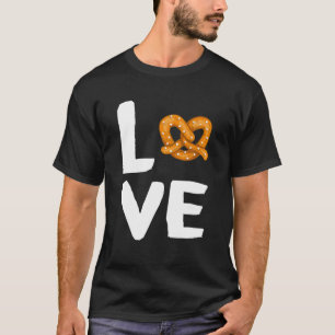 I Love Pretzels For Pretzel Day Funny Office Wear T-Shirt