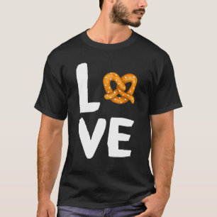 I Love Pretzels For Pretzel Day Funny Office Wear T-Shirt