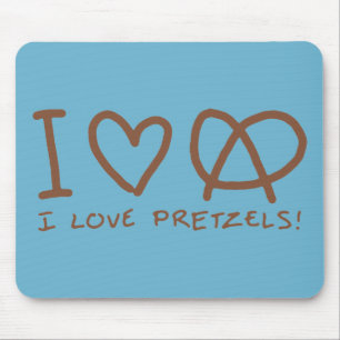 I Love Pretzels Mouse Mat