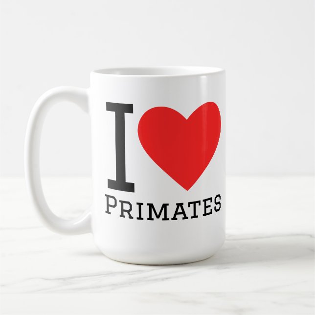 I love primates coffee mug (Left)