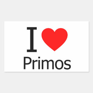 I Love Primos Rectangular Sticker