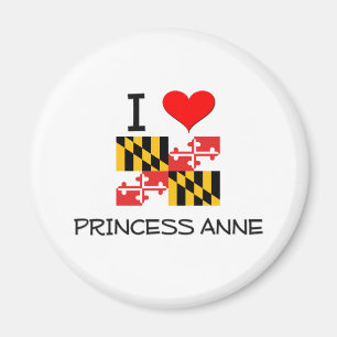 I Love Princess Anne Maryland Magnet