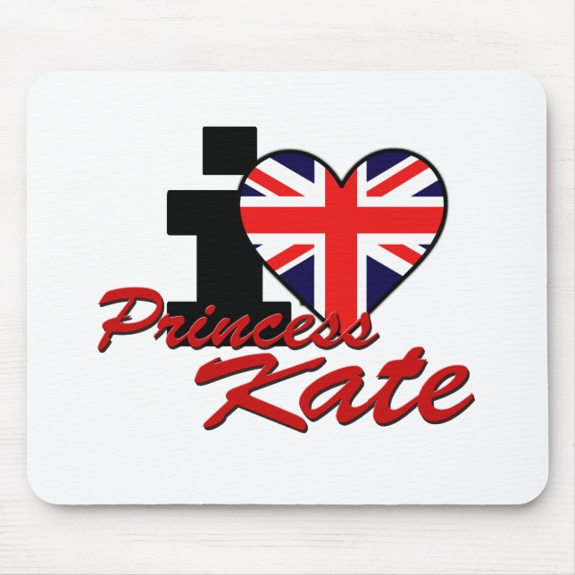 I Love Princess Kate Mouse Mat (Front)