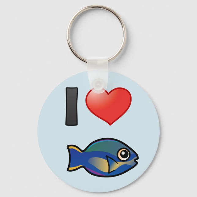 I Love Princess Parrotfish Key Ring (Front)