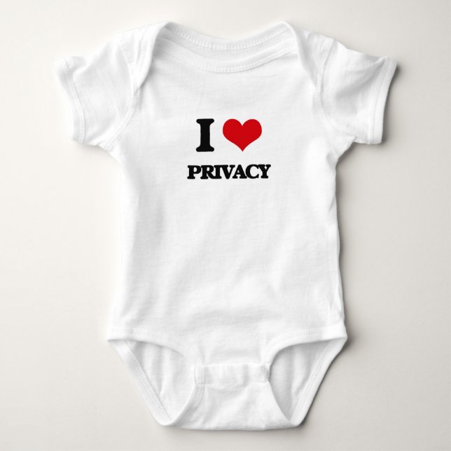 I Love Privacy Baby Bodysuit (Front)