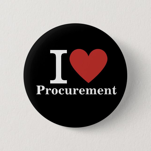 I ❤️ Love Procurement for Employees CUSTOM Pins (Front)