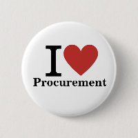 I ❤️ Love Procurement Pin Button