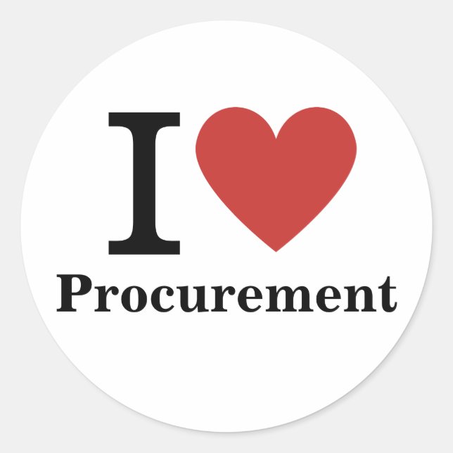 I ❤️ Love Procurement STICKER (Front)