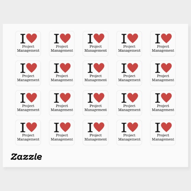I ❤️ Love Project Management STICKER (Sheet)