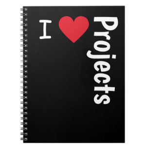 I Love Projects Manager Fun PMO Project Team Gift Notebook