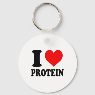 I Love Protein Key Ring