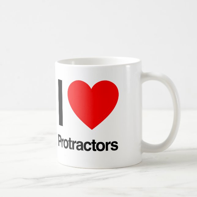i love protractors coffee mug (Right)