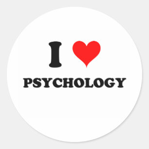 I Love Psychology Classic Round Sticker