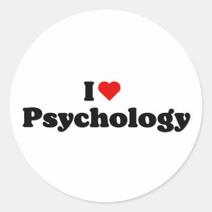 I Love Psychology Classic Round Sticker