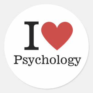 I ❤️ Love Psychology for College Faculty/Student Classic Round Sticker