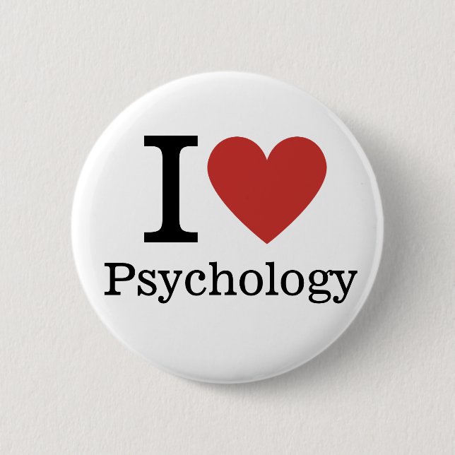 I ❤️ Love Psychology PIN BUTTON (Front)