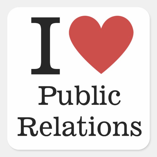 I ❤️ Love Public Relations Department STICKER (Front)