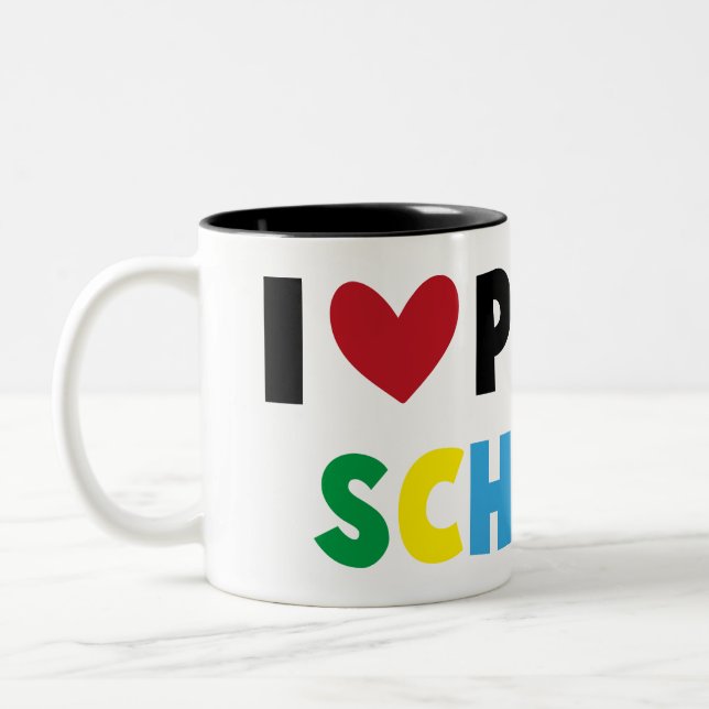 I Love Public Schools Education Student Mug (Left)