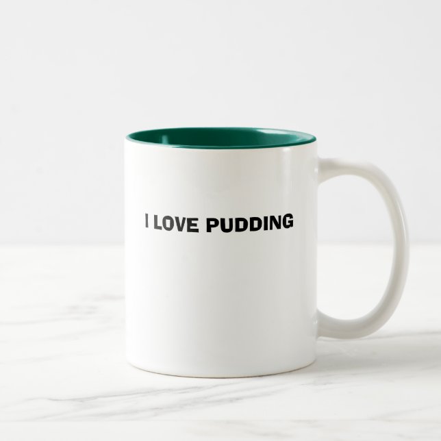 I LOVE PUDDING Two-Tone COFFEE MUG (Right)