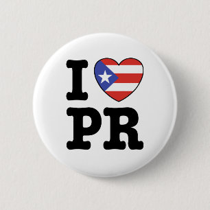 I Love Puerto Rico 6 Cm Round Badge