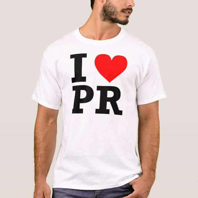 I Love Puerto Rico Design T-Shirt (Front)