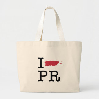 I Love Puerto Rico Large Tote Bag