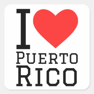 I love Puerto Rico  Square Sticker